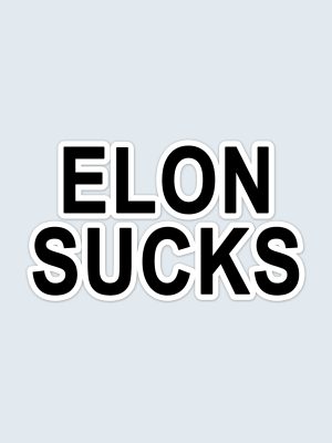 Elon Sucks, Bilklistermärke, Bumper Sticker, Tesla